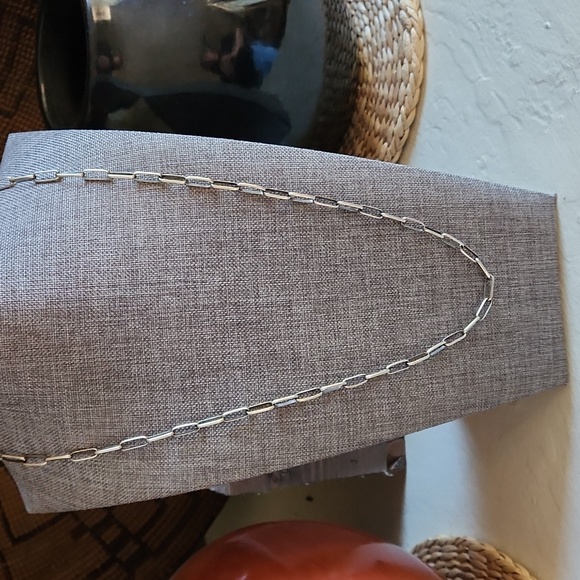 NWOT Native American Navajo Handmade Sterling 24" Paperclip Chain Necklace 🩶🖇 - Picture 2 of 12